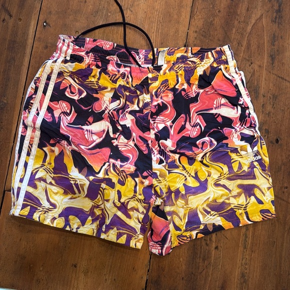 Adidas Originals Pool Party Swim Suit Shorts Tropical Print Men's Mesh Beach - Picture 1 of 7